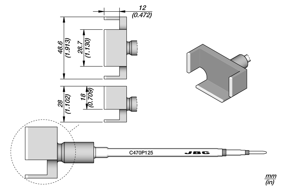 C470P125 - Fiber Coupled Chip Cartridge 28.7 x 18